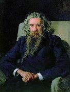 Nikolai Yaroshenko Portrait of Vladimir Solovyov, oil on canvas